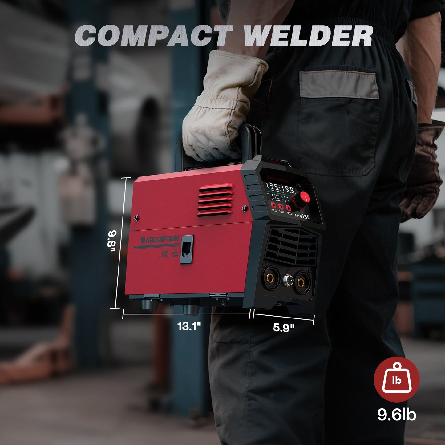 Arccaptain MIG135 Three in One 110V Gasless MIG Welder